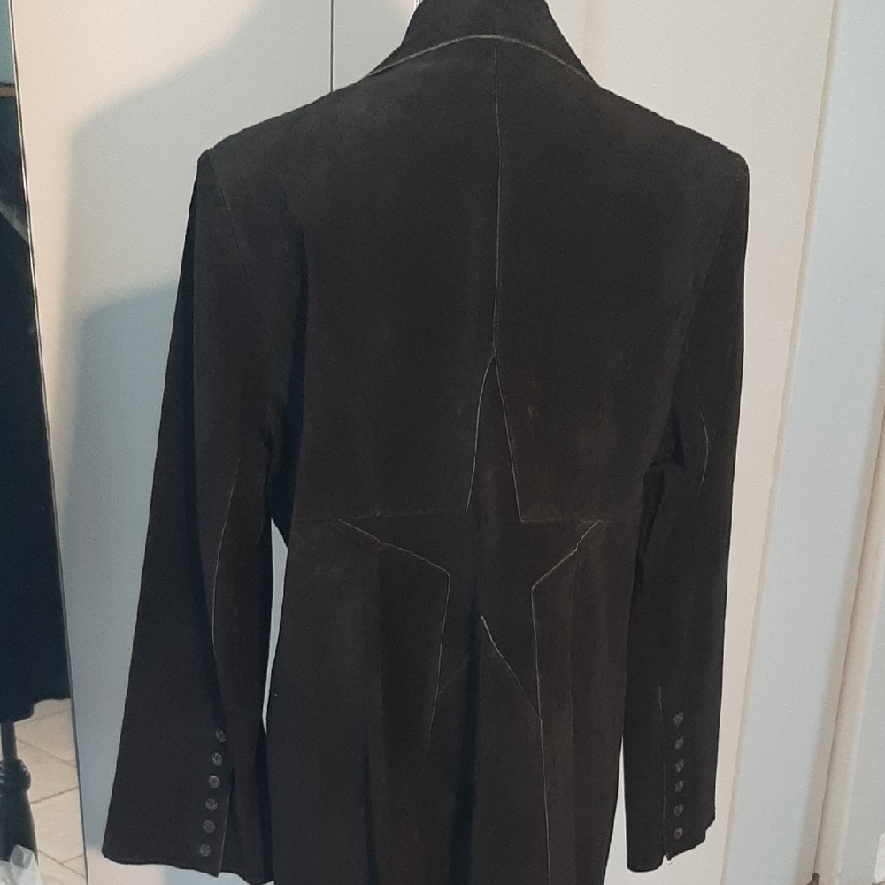 Star⭐BOHO✌SUEDE AnneKlein70's STYLE FULLY LINED BELL SLEEVES SzXL